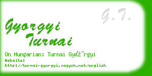 gyorgyi turnai business card